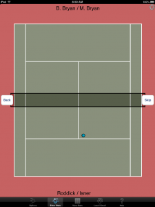 Court view screen for serves